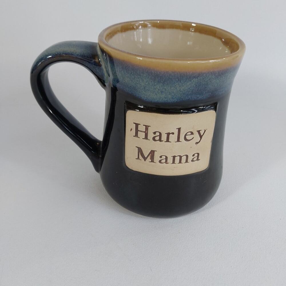 Harley Mama Large Coffee Cup stoneware LTD‎ Commodities 4.75" High Biker Girl